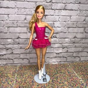 Barbie Careers Ice Skate Doll with Trophy Blonde Hair Outfit Skirt Skates